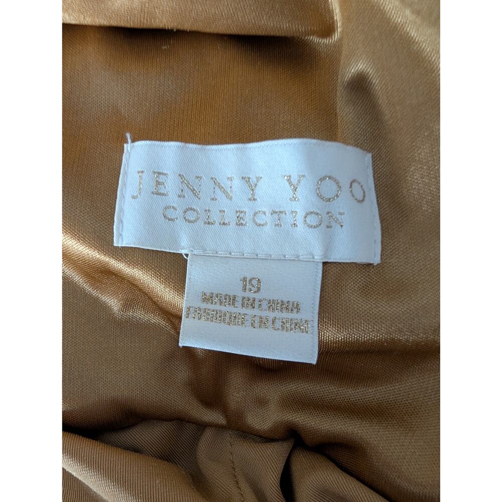 Jenny Yoo Ryland Velvet Gown in Marigold - Long Sleeve Maxi Dress - Size 18 - Picture 10 of 11